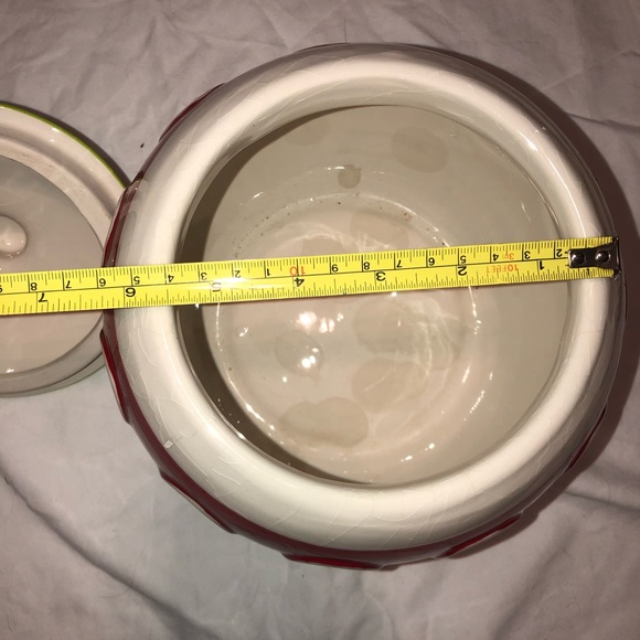 Burton + BURTON Christmas Ornament Cookie Jar with Red Polka Dot Bow - Picture 5 of 8